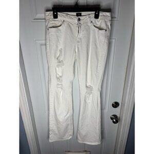 Just Black Denim White Straight Jeans Sz 30 Flares